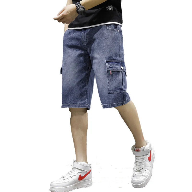 Summer Thin Denim Shorts Men's Loose 