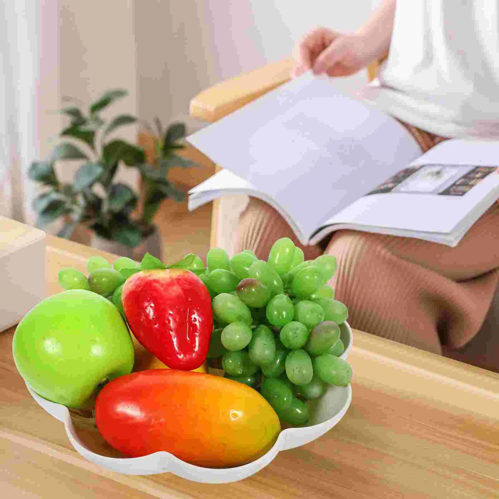 

Tray Plate Serving Fruit Dessert Candy Storage Snack Platter Dish Nut Trays Flower Handlesmelamine Cheese Cookie Foodeuropean