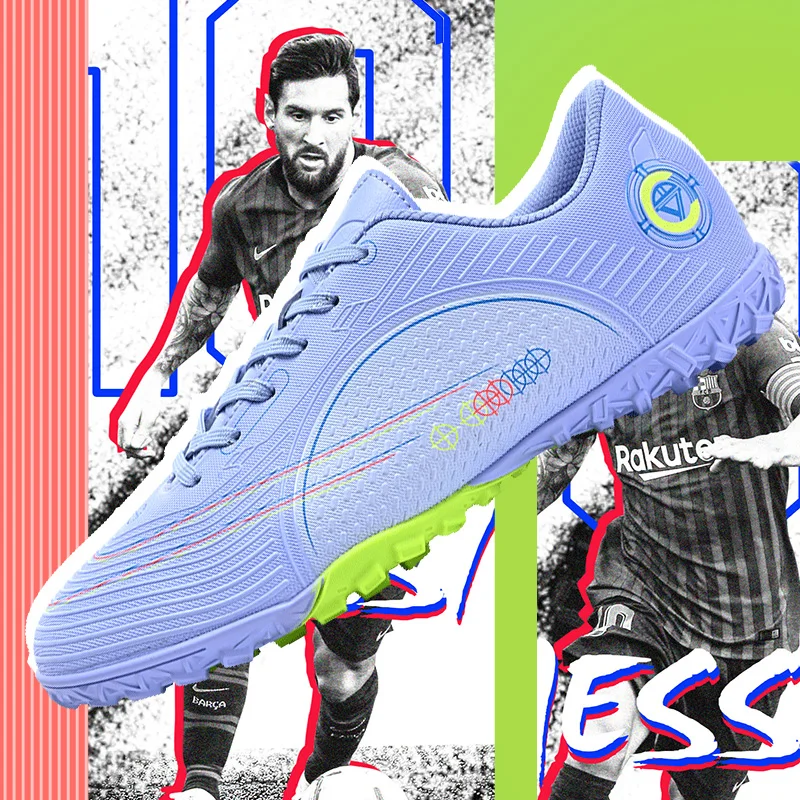 HIKEUP Four-Season Run Sports Men Sneaker Youth Football Shoes Low-Top Crushed Spikes Long Spikes Outdoor Shoes Training Shoe