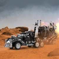 moc modified high tech truck series war rig mad max movie collection model building blocks kits set brick toys for children gift