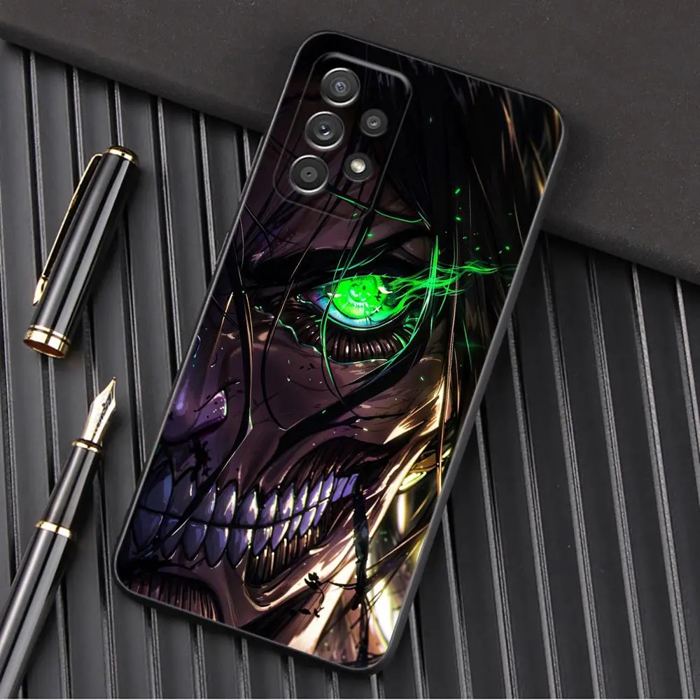Фото A56 для Samsung Galaxy A56 A55 A36 A26 A16 A54 A52 A35 A34 A25 A21S A14 A06 Чехол «Атака Титанов» Eren Armin Monster Чехол для телефона №3