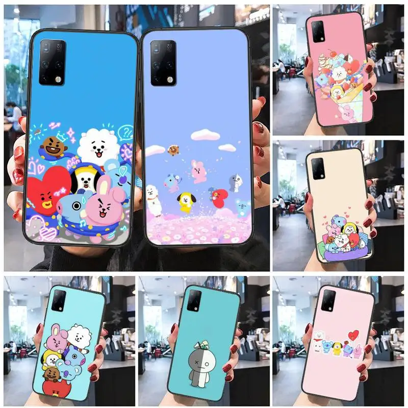 

Luxury Cartoons BT21 Phone Case For Xiaomi 9t pro lite 10 MIX 2S 3 note10lite 8 cc9 pro nax fundas cover