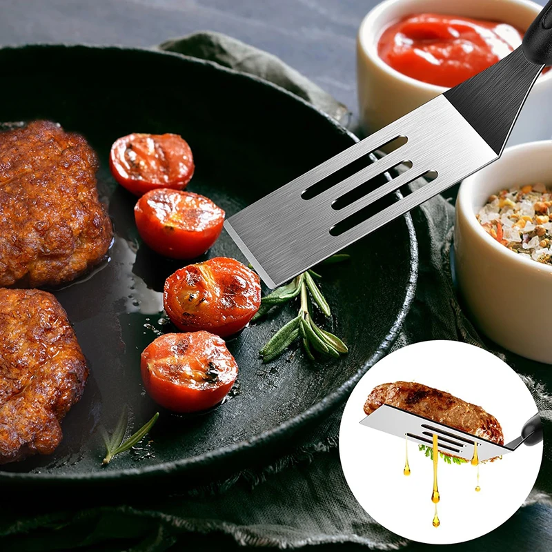 Нержавеющая сталь с квадратной головкой лопаточка для приготовления стейка