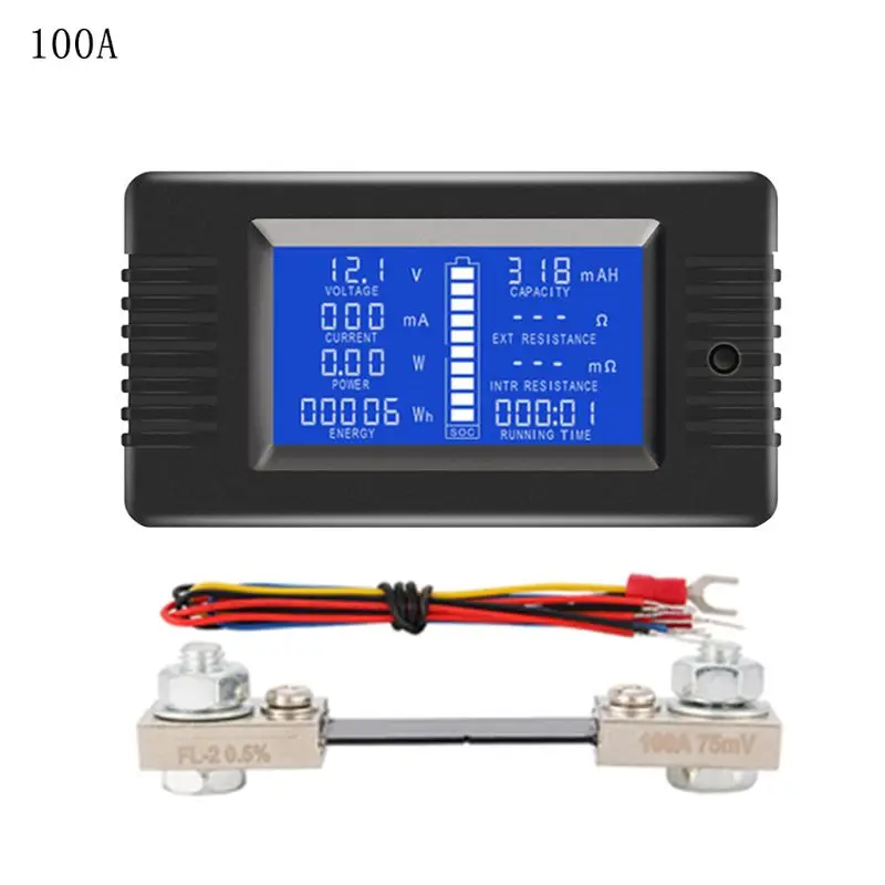 

Digital Current Multimeter Voltmeter Ammeter Capacity/Internal Resistance/Energy