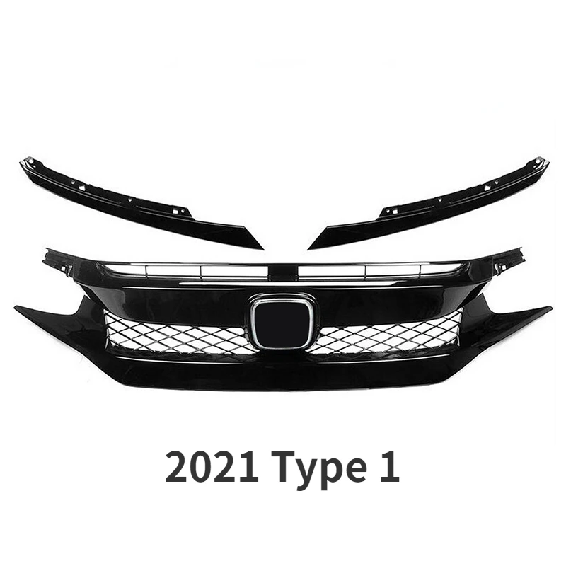 

Передняя решетка радиатора для Honda Civic 10 поколения 2016-2021, решетка для гоночного гриля, разветвитель сетки для автомобиля, верхний бампер, искусственная решетка