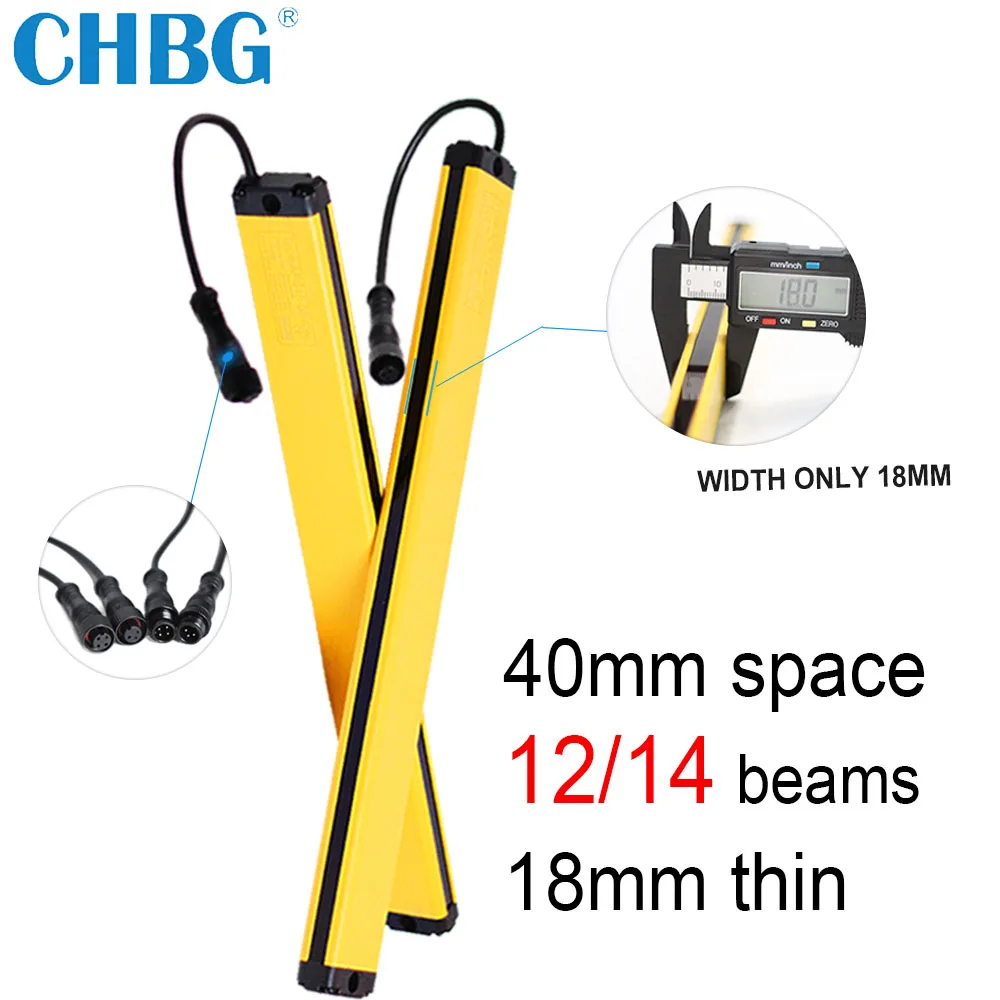 

CHBG 18x3 5светильник занавески APS18-1440 безопасность тонкая решетка Безопасность устройство 24 В постоянного тока фото датчики