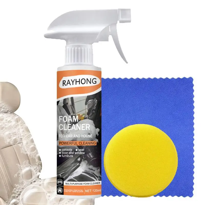 

Car Foam Cleaner Car Stain Removal Spray Foam Cleaner For Car And House Refresh Your Car And Home Interior 60ml / 120ml