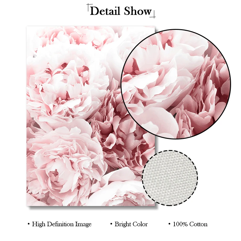 Картина с изображением розового пиона цветка пера мусульманский плакат мечеть