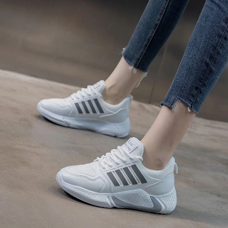 

Women Sports Shoes Ladies Casual Shoes Round Color Matching Shallow Mouth Mid Heel Mesh Flat Heel Low Top Anti Slip Shoes