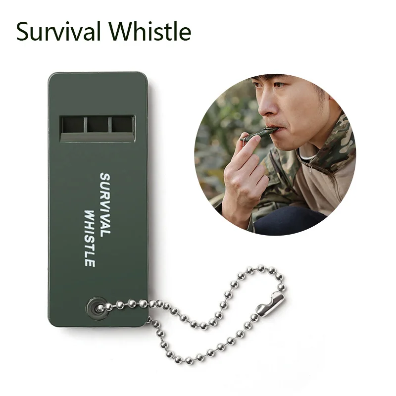

Outdoor Survival Whistle Portable Travel 3-Frequency Emergency Whistle Multifunction Camping Hiking Keychain Survival Tools