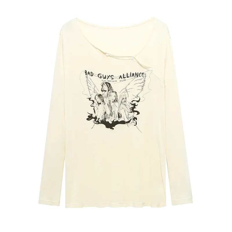 Новая женская футболка цвета хаки с креккером свободный крой круглый вырез