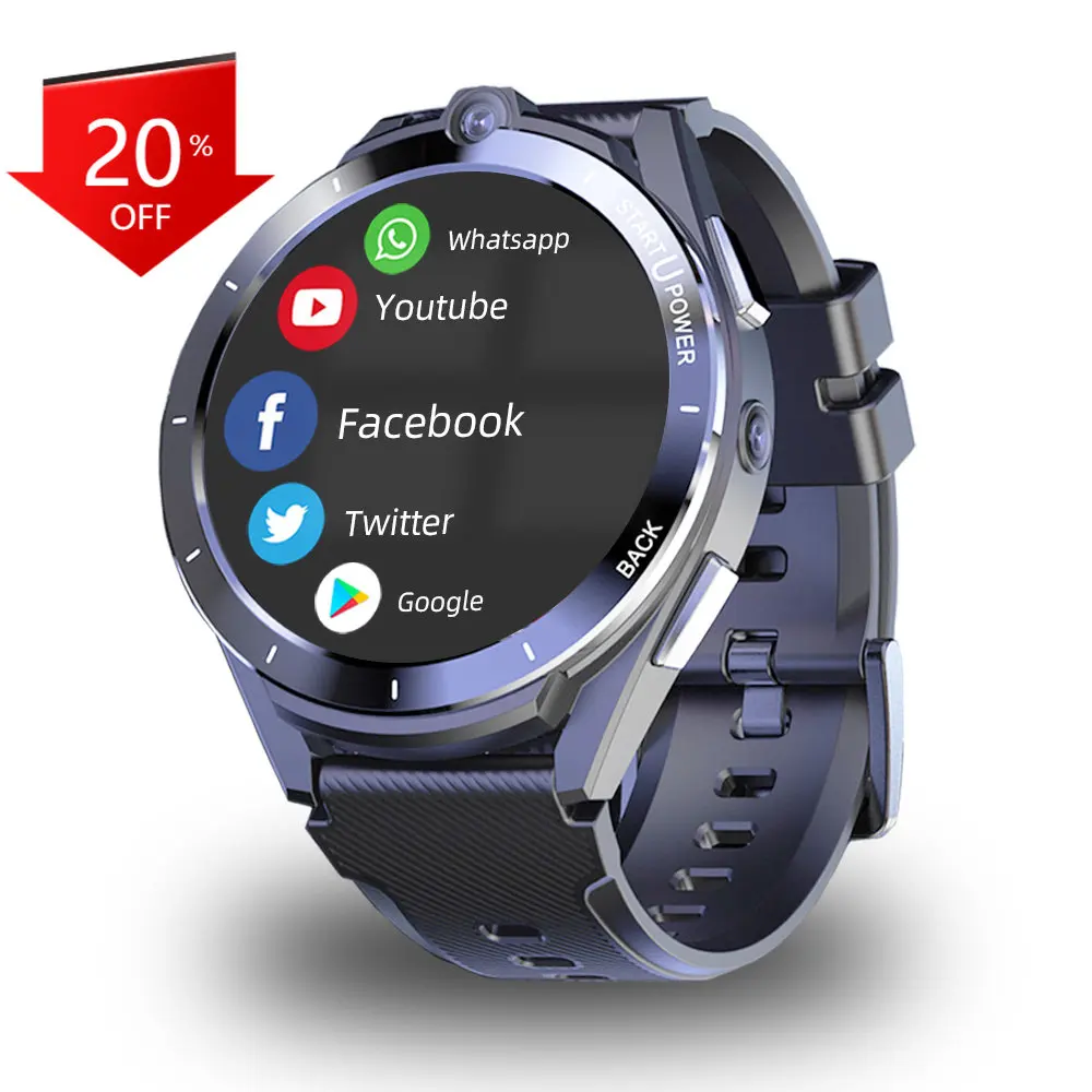

2023 New 4G LTE Android Smart Watch 6+128G Dual CPU SIM Card Slot Wifi APP Download GPS Navigation Camera Smartwatch Man