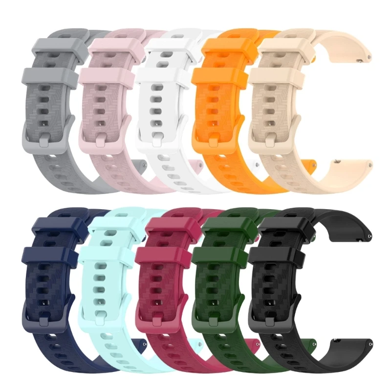 

Silicone Strap Replacement Watchband Carbon Fiber Pattern Wrist Bracelet Accessories Compatible For Omega