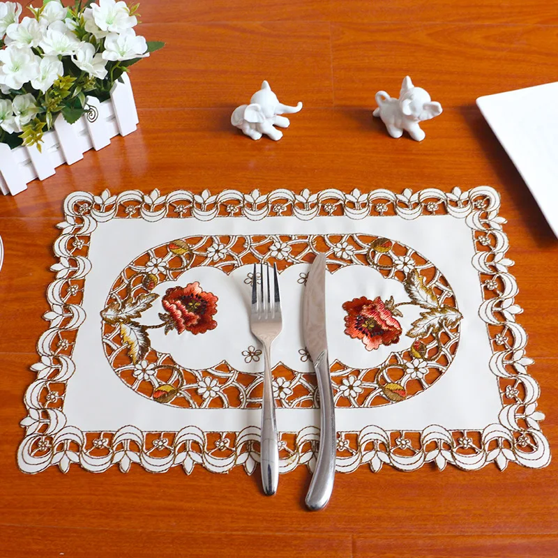 

Прямоугольные подложки, декоративные полые коврики для пищи в ресторане, обеденный Настольный коврик, подложка для стейка