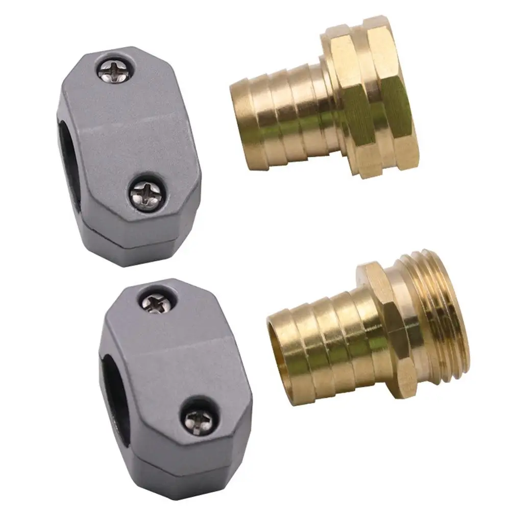 

1Set 3/4" 5/8" Brass Water Hose Pipe Repair Kit Anti-rust Corrosion-resistant Leak Proof Male Female Garden Connector