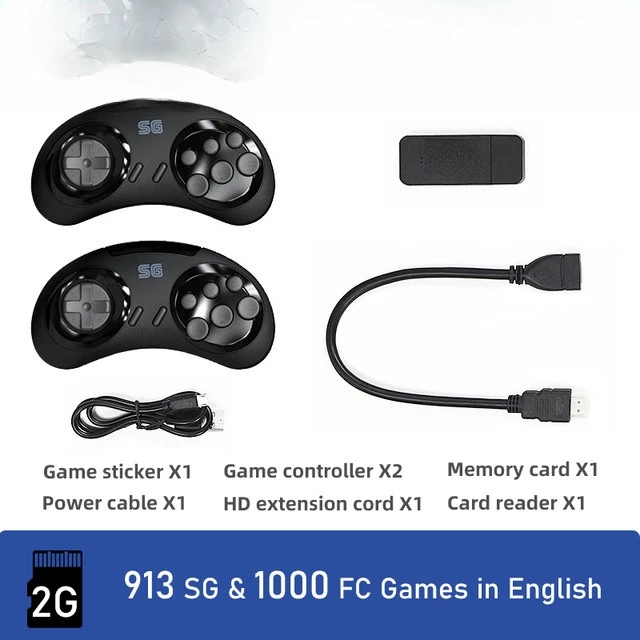 Фото Классическая ретро игровая консоль MD Sega, домашняя игровая консоль высокого разрешения HDMI, беспроводная двойная игровая консоль №4