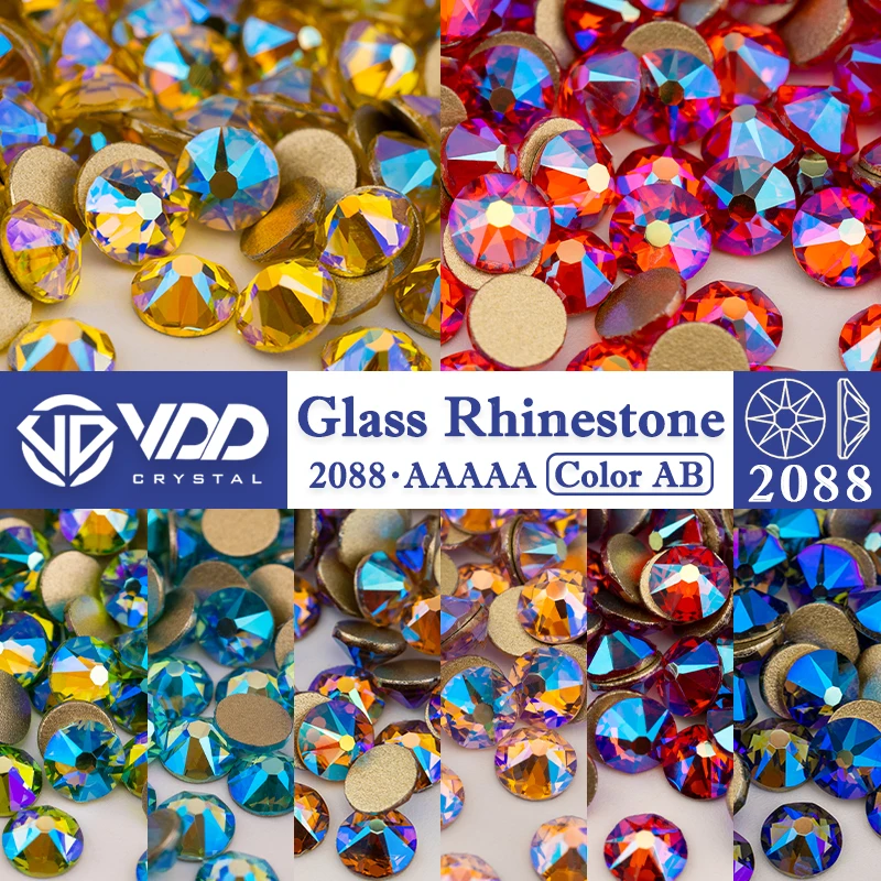 VDD SS16-SS30 Высокое качество AAAAA 2088 Стразы Кристалл Многоцветный AB Flatback 8 Big Small 16cut Strass
