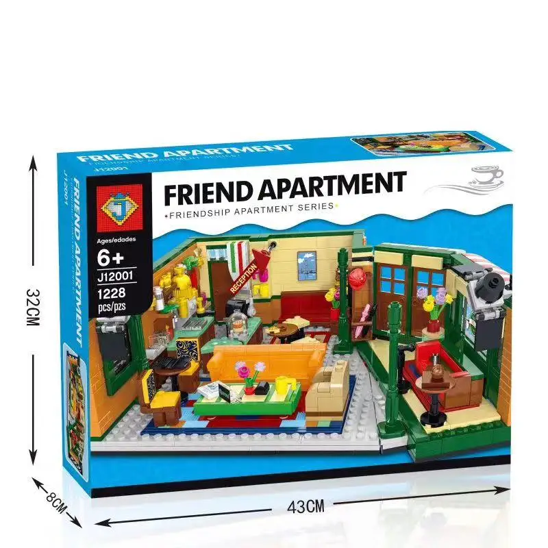 

In stock New 1228Pcs Friends Classic TV American Drama Friends Central Perk Cafe Fit Model Building Block Bricks 21319 Toy Gift