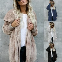 2022 womens autumn and winter woolly warm cotton coat mid length double sided fur coat women fall clothes for women