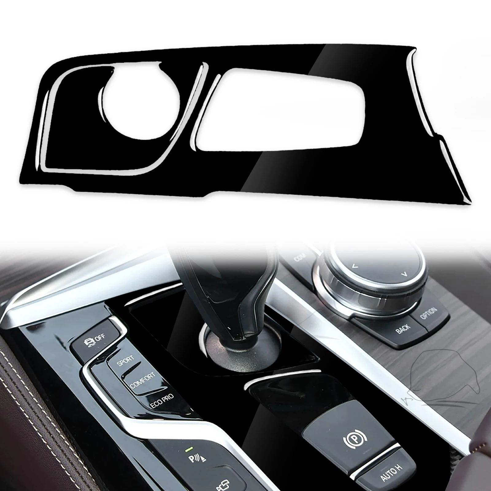 Аксессуары для BMW 5 серии G30 G38 528li 530li 540li 2018, автомобильное глянцевое пианино, черное коридорное стикер, модификация