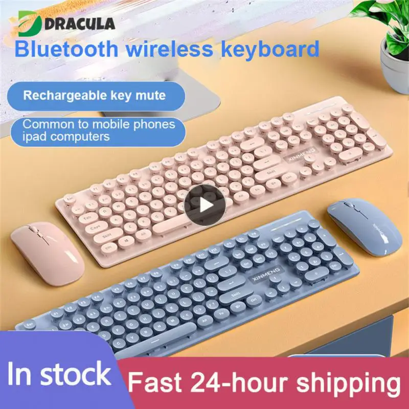 

Gamer Dual Mode Mechanical Keyboard Mous Wireless Wireless Keyboard Mouse Set For Tablet Windows Ergonomic Rechargeable Mute