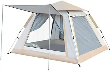 

Up Tent, OTGui Family Camping Tent with 2 Big Door/Floor-to-Ceiling mesh Window and 1 Dome mesh Window(Removable Top),Waterproof