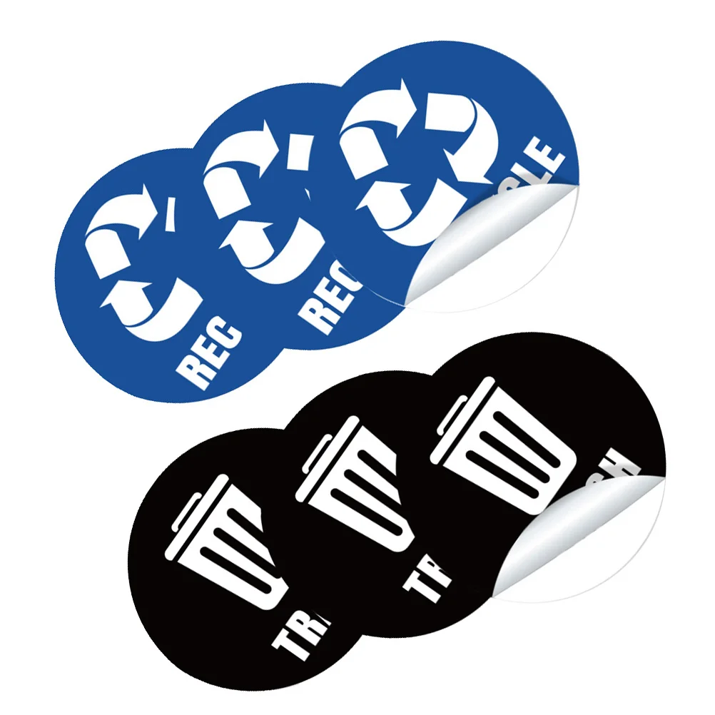 

Recycling Sticker Garbage Pail Waste Bin Stickers Recycle Sticker Decal Trash Can Decals Garbage Bin Stickers