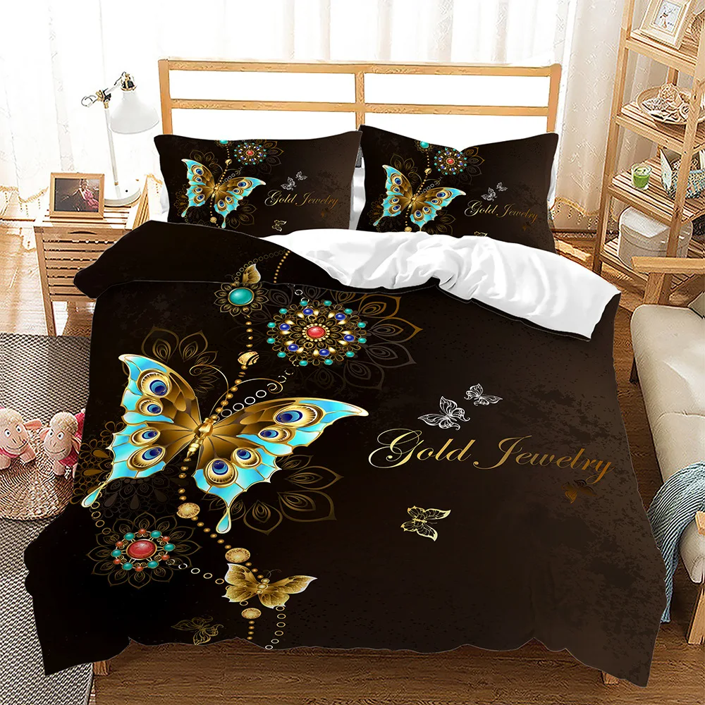 Комплект постельного белья из полиэстера с 3D принтом крыльев сломанных ангелов