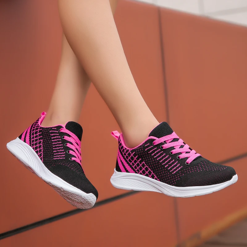 

35-45 Women Casual Sport Shoes Fashion Sneakers Colorful Air Cushion Flat Gym Running Outdoor Breathable