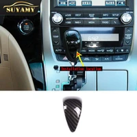 abs carbon fiber car shift knob protection cover for toyota tacoma 2011 15 gear head shift accessories for toyota alpha 2011 14