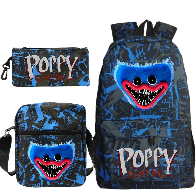

Game Huggy Wuggy School Backpack Poppy Playtime Game Large-capacity School Bag with Pencil Case Set for Students Poppy Playtime