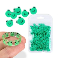 10g green color frog polymer clay slices for epoxy resin mold filling diy crafts crystal mud particles animal clays slime filler