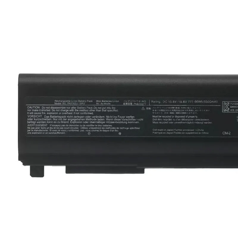 Фото JC PA5162U Аккумулятор для ноутбука Toshiba Portege R30 R30-A PA5162U-1BRS PABAS277 10,8 В 5800 мАч 66WH Корейские элементы №2