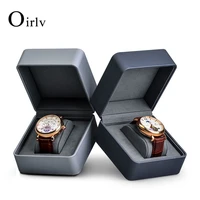 oirlv leather watch gift box single watch storage case with removable pillow wristwatch display box 1 slot storage box