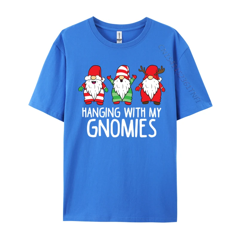 Hanging With My Gnomies Christmas Gnomes T-Shirts Printing New Coming Cotton T Shirt Camisa For Men Top Quality