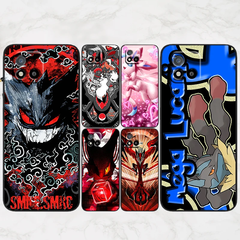 

Pikachu Baby Pokémon For OPPO Realme Narzo 50A 50i 30 20 C15 Q3 8i 8 7i 7 Global 6 5 Pro 5G Black Phone Case Fundas Capa