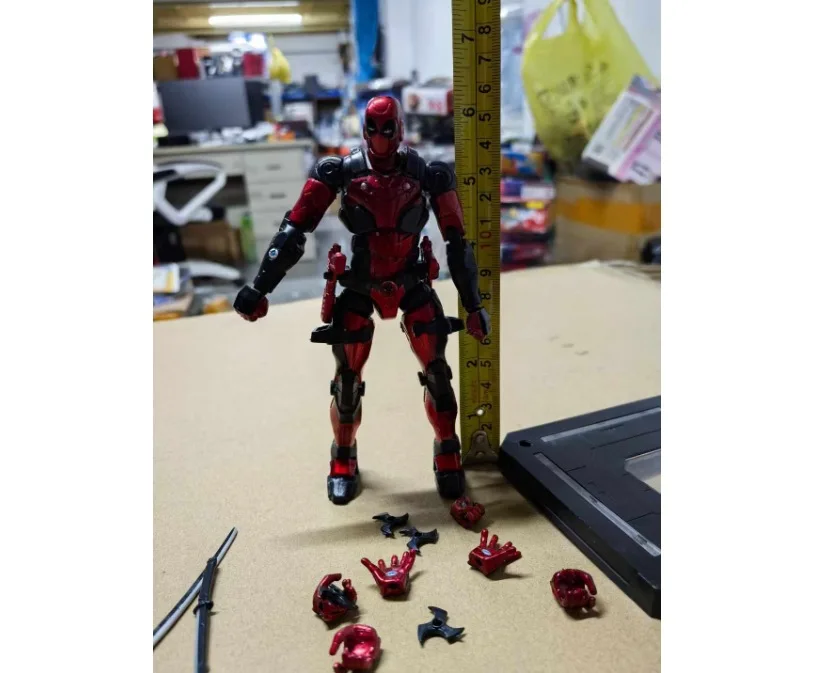 Marvel Мстители UC Fighting Armor Дэдпул ПВХ Человек-паук Фигурки Коллекция Модель Детский