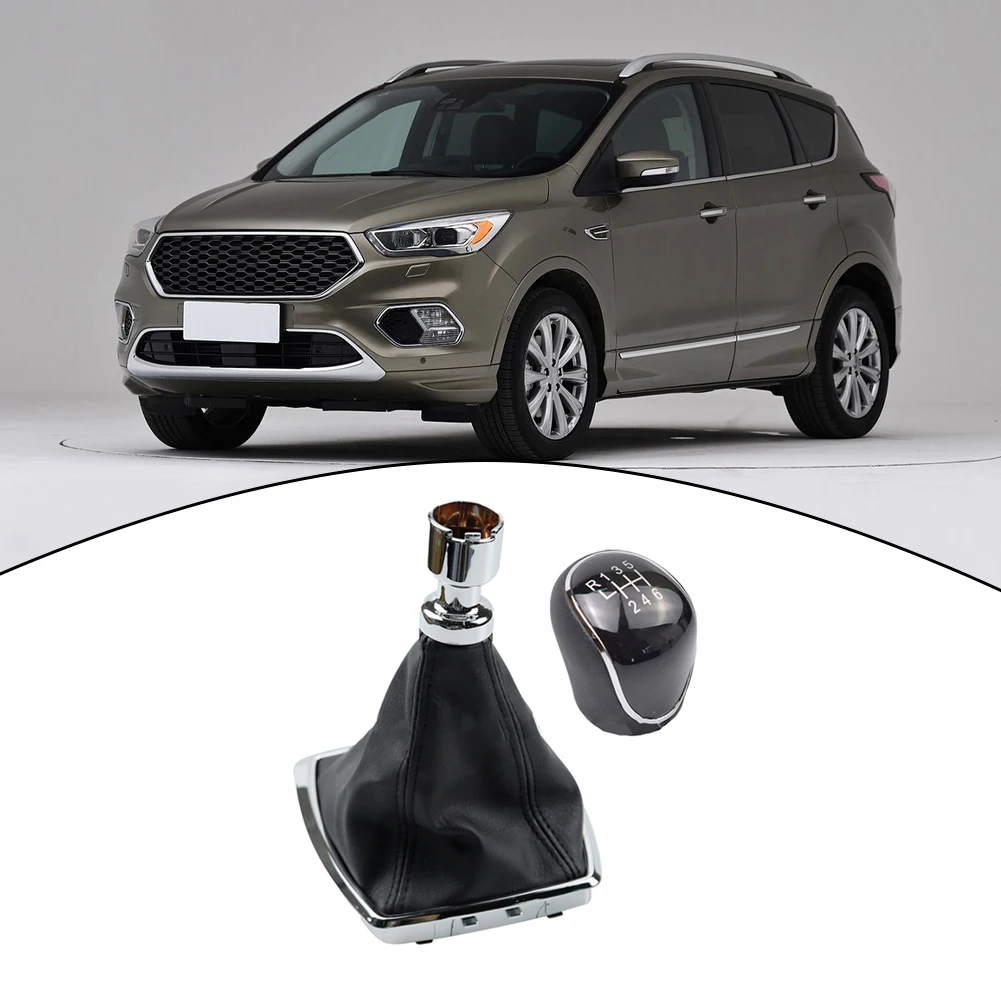 6-скоростная ручка переключения передач + хромированная рамка для Ford Kuga C-Max