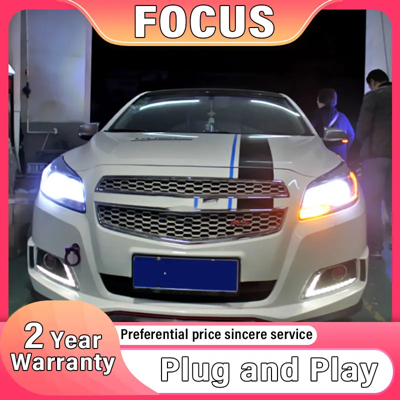 

Car Styling for 2012-2014 Ford Focus LED Headlight Assembly New Focus3 DRL Lens Double Beam H7 HID Xenon Bi Xenon Lens
