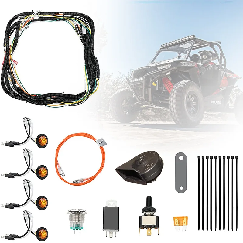 UTV/ATV Сигнальный комплект Kemi Moto Универсальный улично-легальный с переключателем и клаксоном Подходит для Pioneer RZR Can-Am Kawasaki