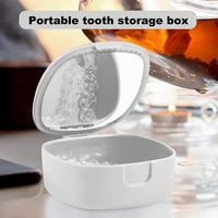 orthodontic retainer box good sealing breathable with mirror retainer case dental mouthguard case holder for adult