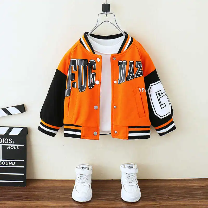 

Spring Autumn Baseball Jacket Big Kids Boys Fashion Clothes for Teens Girls Cardigan Children Outwear Coats Hoodies Jackets