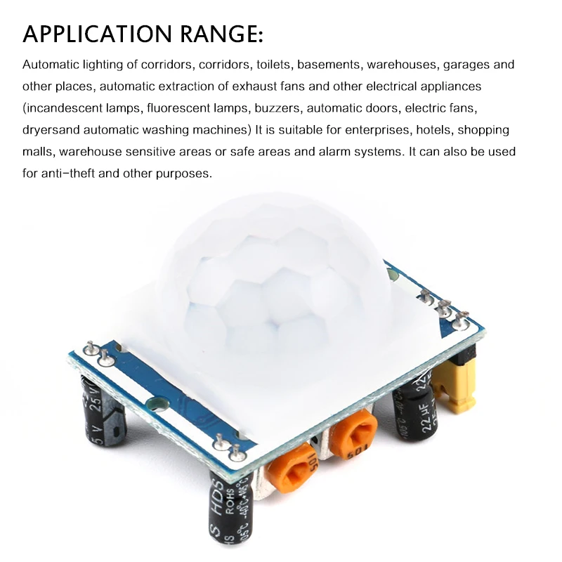 

1PCS HC-SR501 Human Infrared Sensor Module Pyroelectric Blue-green Board Infrared PIR Motion Human Sensor Detector Module