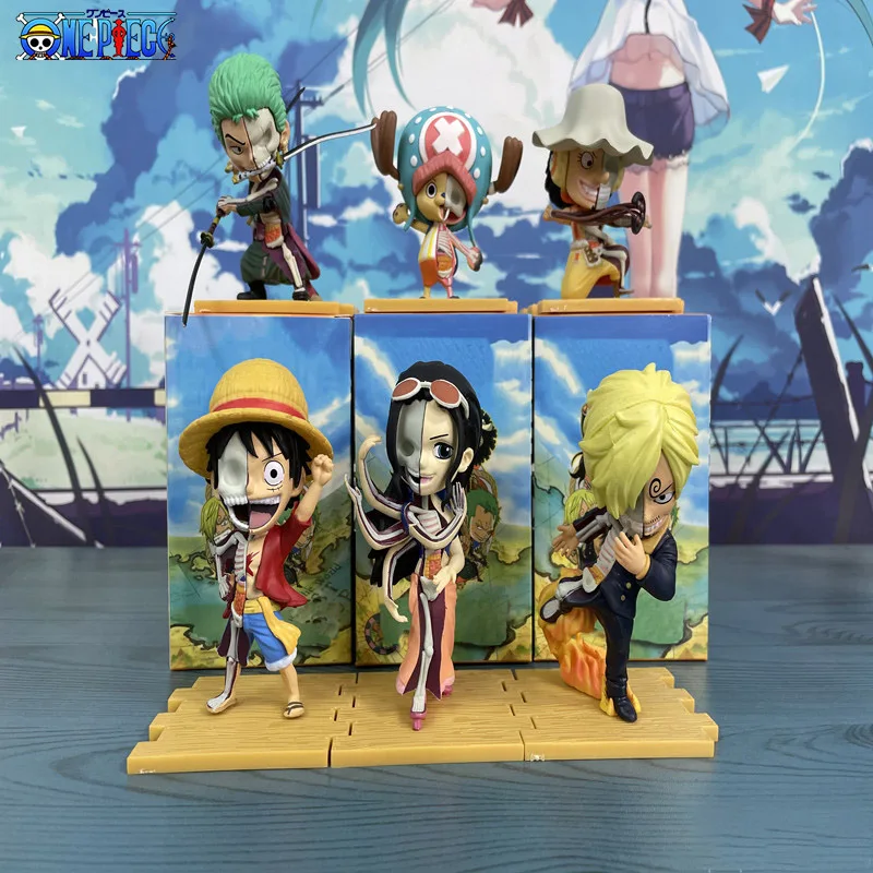 

6pcs Mightyjaxx One Piece Blind Box Generation Luffy Zoro Sanji Action Figure Anime Mystery Box Xmas Gift Kids Toy Gifts Kawaii