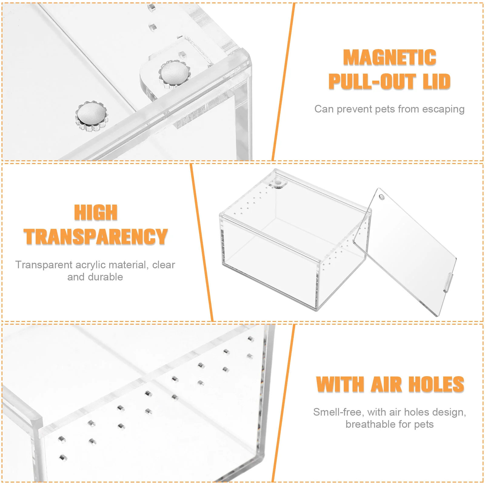 Reptisoil акриловая коробка для ползающих домашних животных гнездо хранения