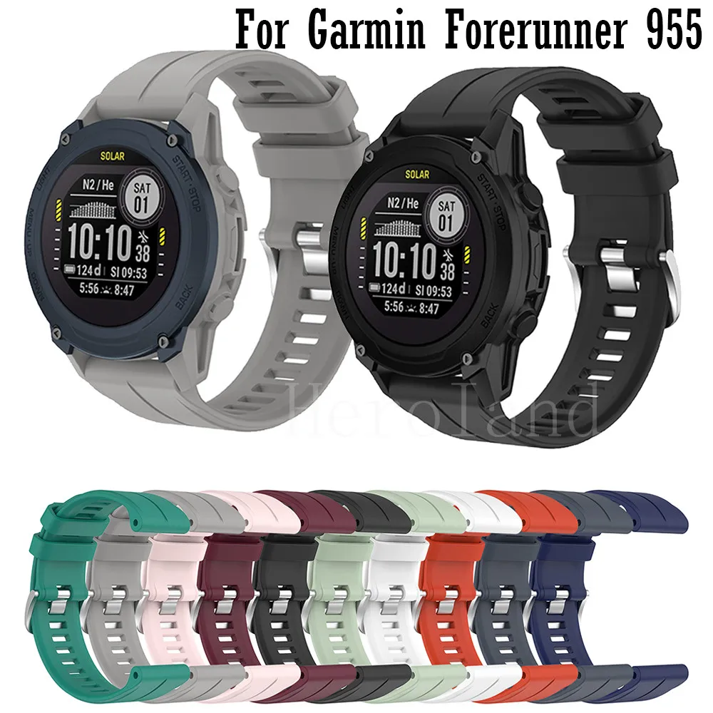 22 мм силиконовый ремешок для Garmin Forerunner 955 945 935 Fenix 6 5 instinct 2 фиксированный браслет -