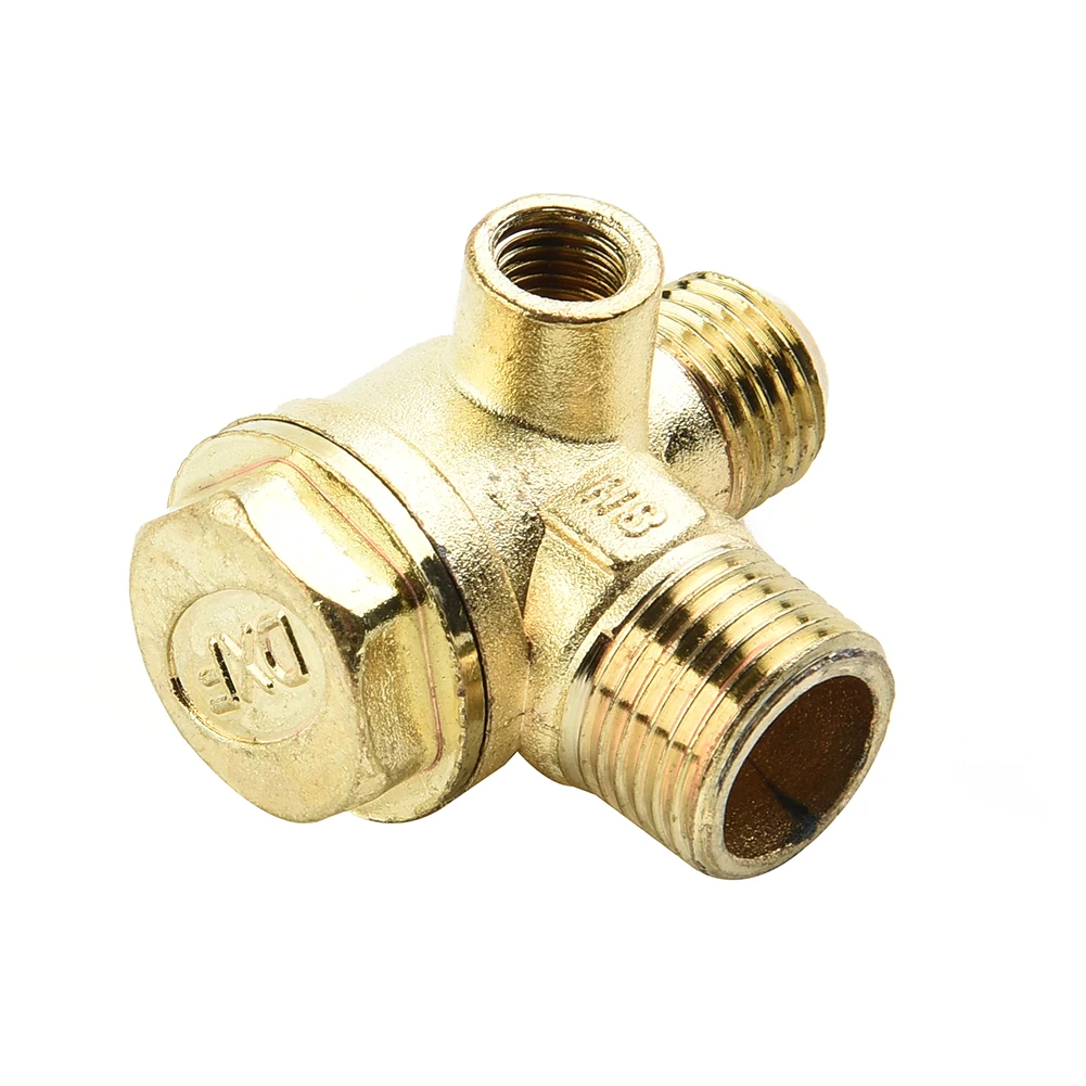

3-Way Unidirectional Check Valve Connect Pipe Fittings Zinc Alloy High Quality Air Compressor Replacement Check Valve