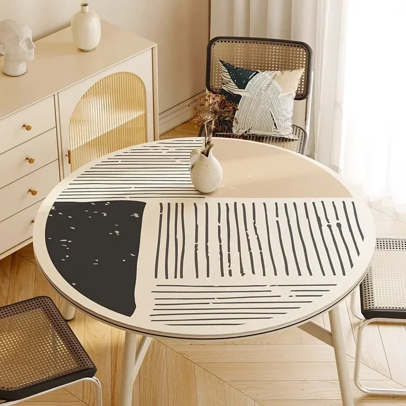 Круглая водонепроницаемая скатерть из ПВХ