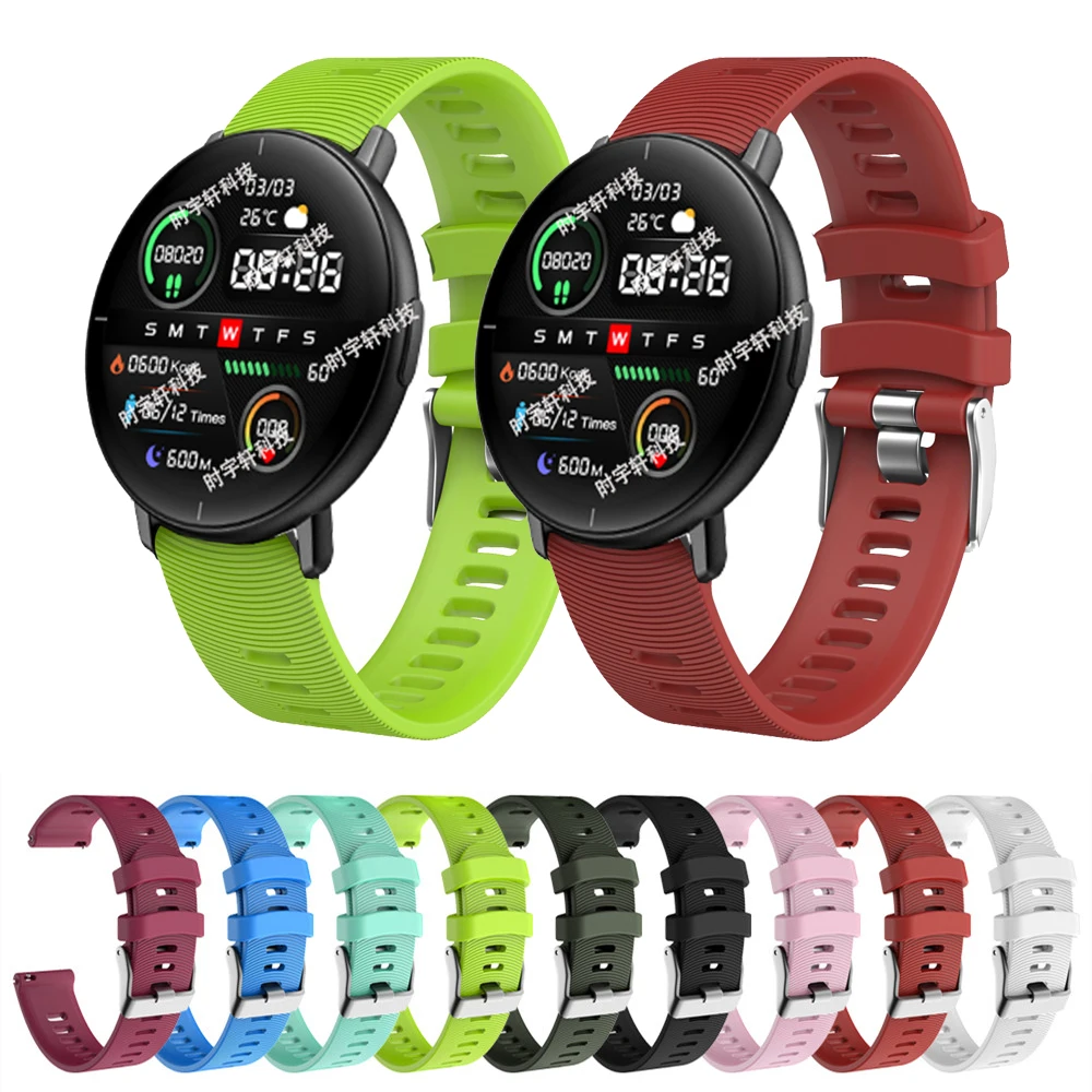 

Ремешок силиконовый для смарт-часов Mibro Lite 20 мм, мягкий сменный спортивный браслет для наручных часов Mibro Color/Air/Realme