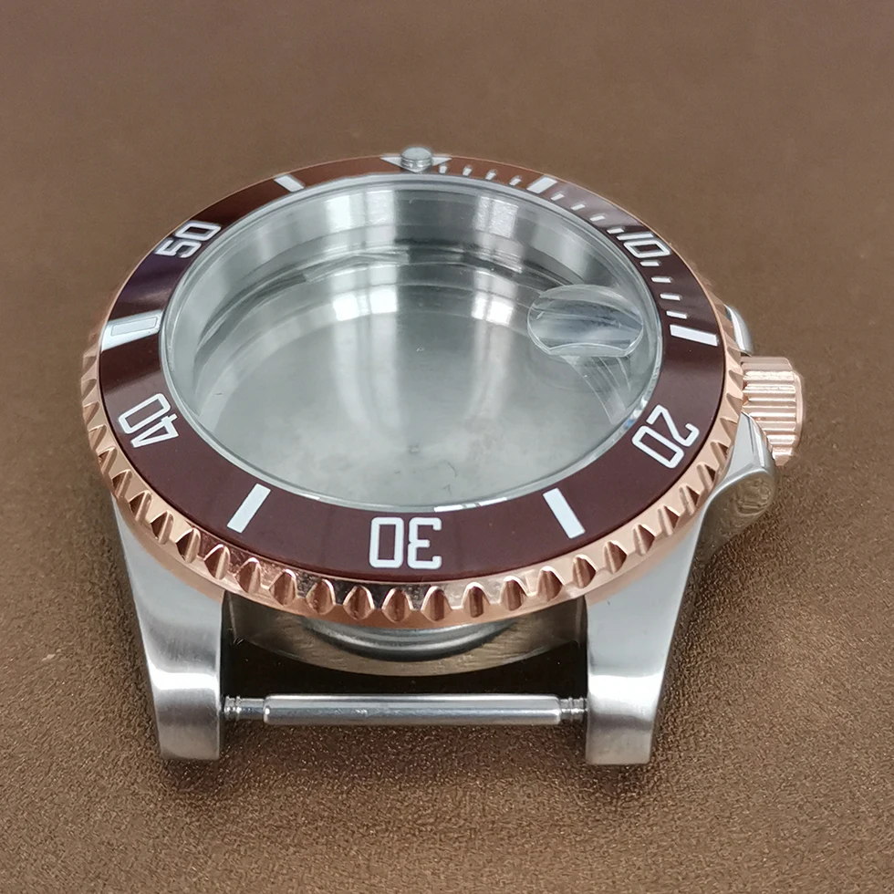 Watch accessories room rose gold watch case 40mm sapphire glass fine steel assembly Japan NH35, NH36 movement